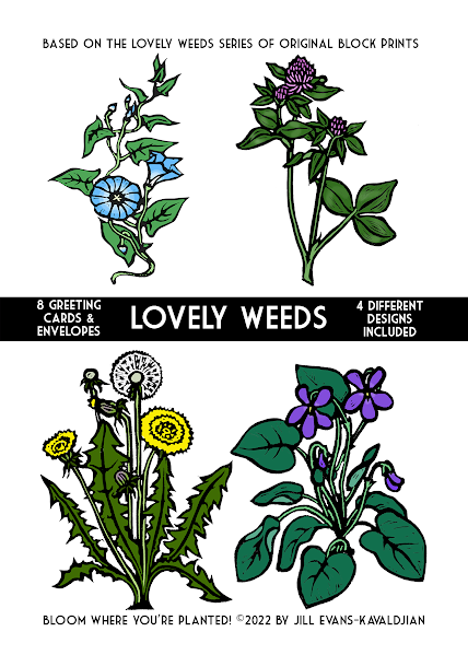 Lovely Weeds Boxed Set of Eight Cards